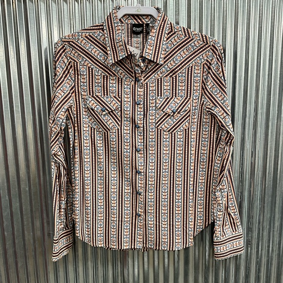 Cinch Tops - Cinch Ladies Long Sleeve Button Down